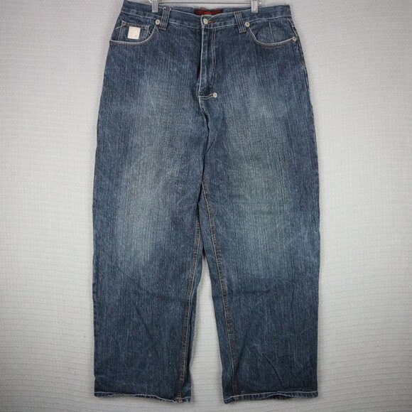 mecca Other - Mecca Denim Jeans Wide Cut Washed 36x32 Baggy Y2K